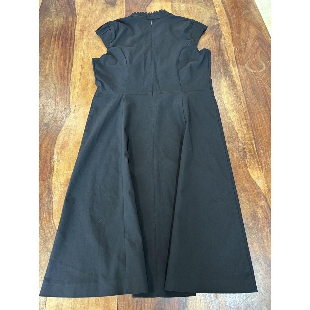 Vintage Y2K Le Chateau‎ Dress LBD black dress ruffled crossover whimsigoth sz XL - Picture 9 of 12